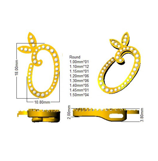 SP5005-O — Pendant - 9k Yellow Gold detail