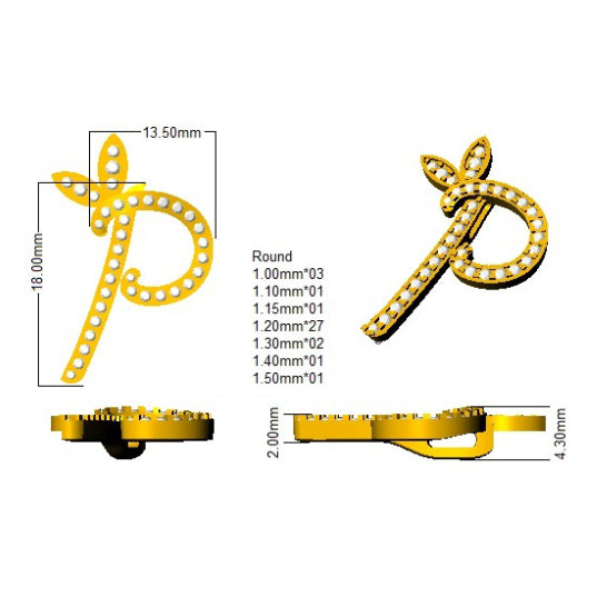 SP5005-P — Pendant - 9k Yellow Gold detail