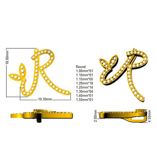SP5005-R — Pendant - 9k Yellow Gold detail