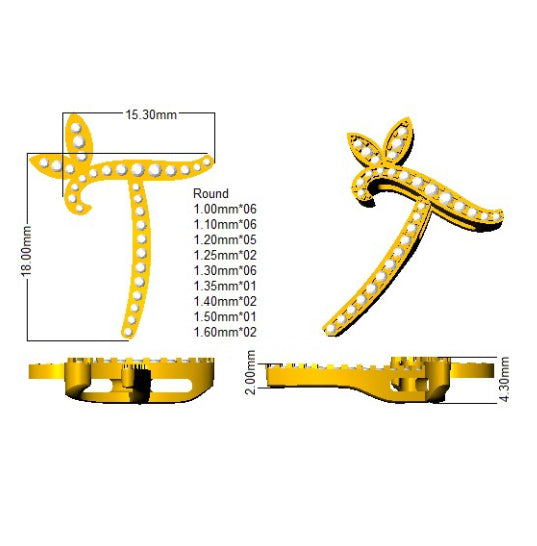 SP5005-T — Pendant - 9k Yellow Gold detail