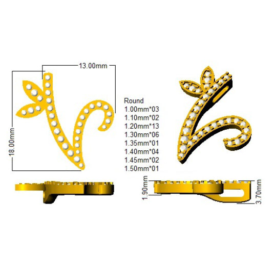 SP5005-V — Pendant - 9k Yellow Gold detail