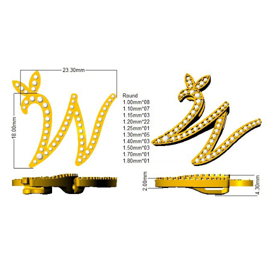 SP5005-W — Pendant - 9k Yellow Gold detail