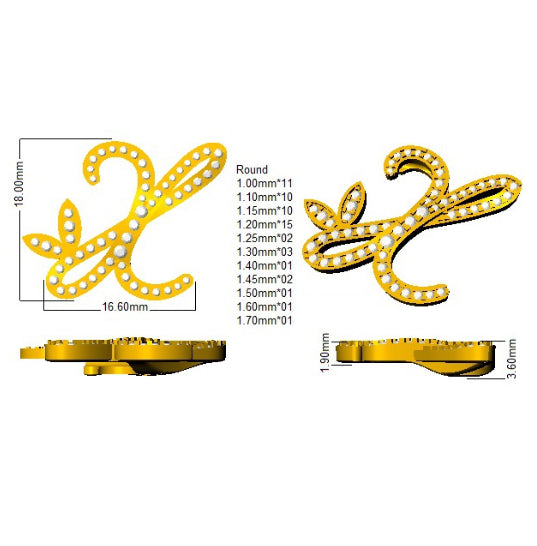 SP5005-X — Pendant - 9k Yellow Gold detail