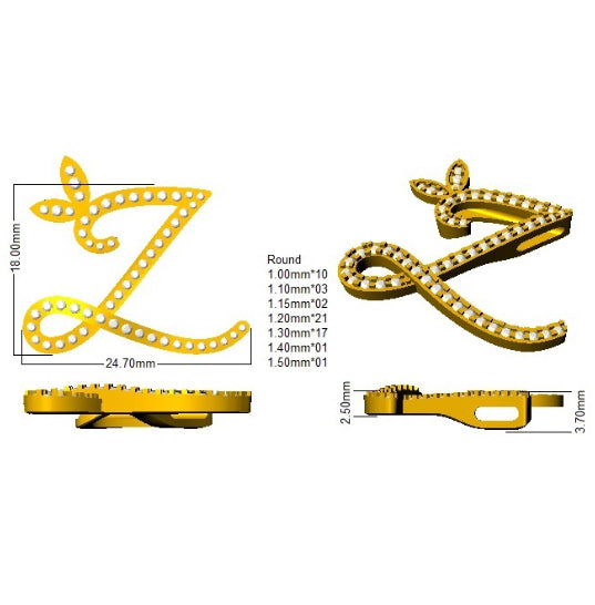 SP5005-Z — Pendant - 9k Yellow Gold detail