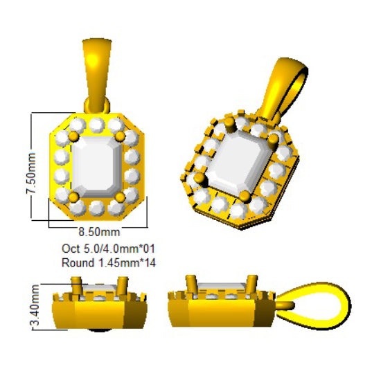 SP5008 — Pendant - 9k Yellow Gold detail