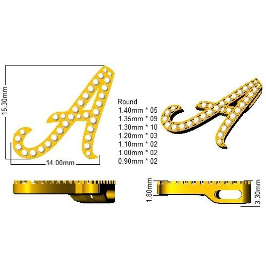 SP5034-A — Pendant - 9k Yellow Gold detail