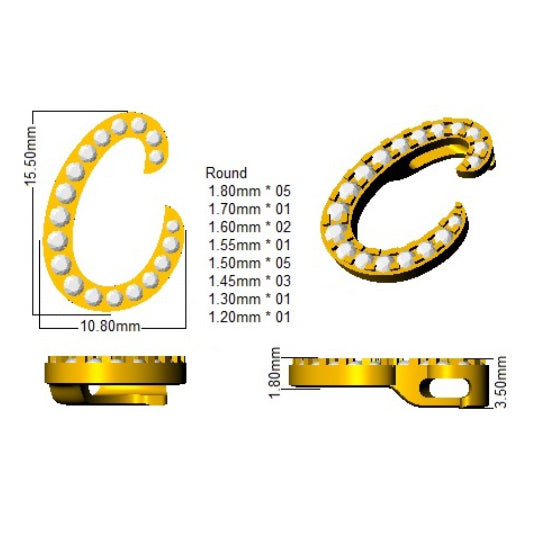 SP5034-C — Pendant - 9k Yellow Gold detail