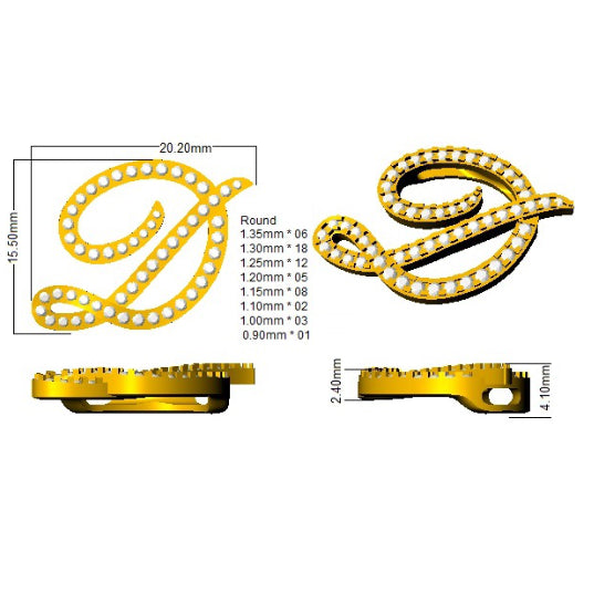 SP5034-D — Pendant - 9k Yellow Gold detail