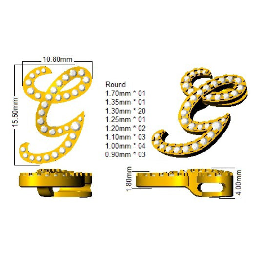 SP5034-G — Pendant - 9k Yellow Gold detail
