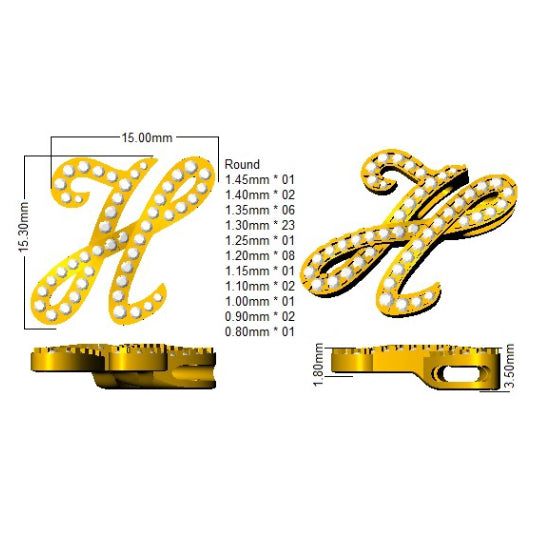 SP5034-H — Pendant - 9k Yellow Gold detail
