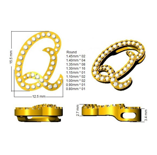SP5034-Q — Pendant - 9k Yellow Gold detail