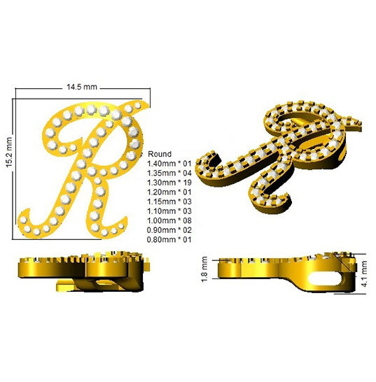 SP5034-R — Pendant - 9k Yellow Gold detail
