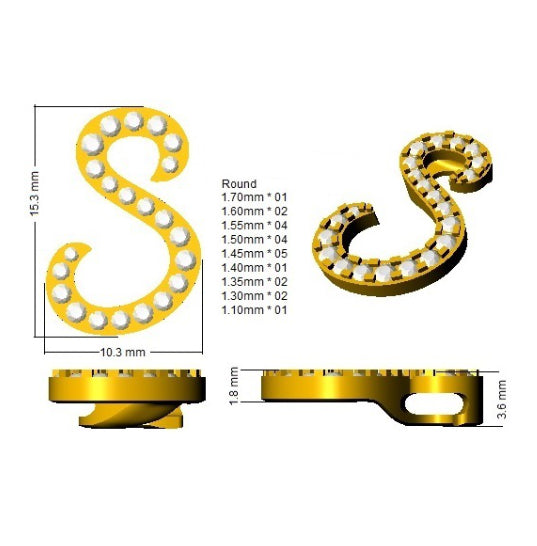 SP5034-S — Pendant - 9 KT Yellow Gold detail