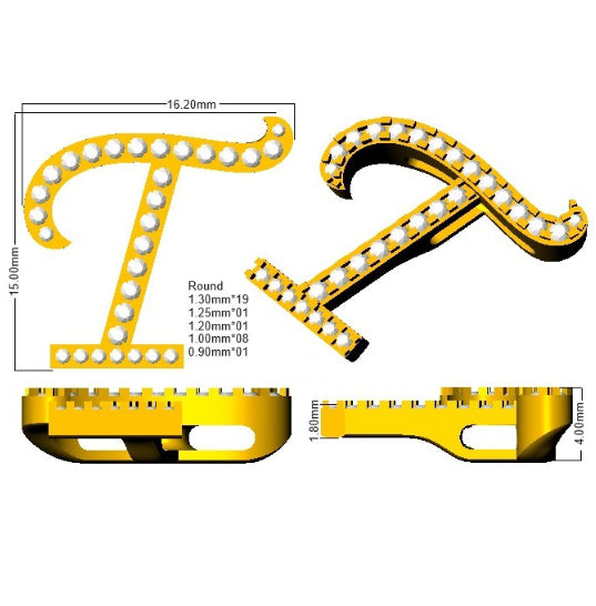 SP5034-T — Pendant - 9 KT Yellow Gold detail