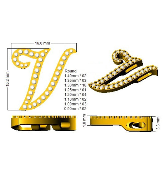 SP5034-V — Pendant - 9k Yellow Gold detail