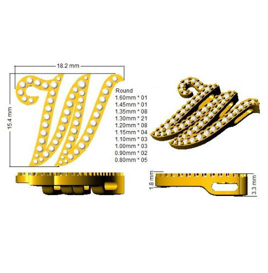 SP5034-W — Pendant - 9k Yellow Gold detail