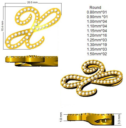 SP5034-X — Pendant - 9k Yellow Gold detail