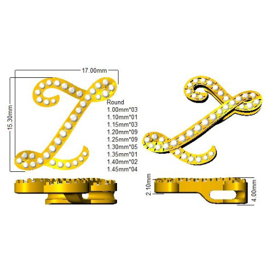 SP5034-Z — Pendant - 9k Yellow Gold detail