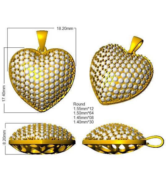 XYP1192 — Pendant - 9k Yellow Gold detail