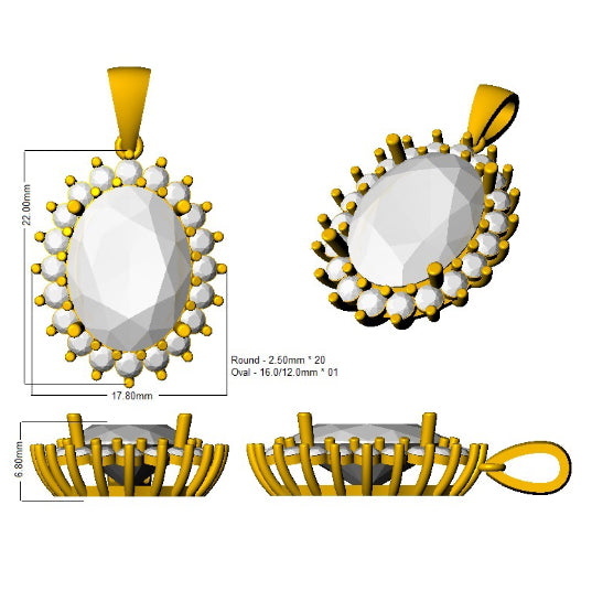 SP5042 — Pendant - 9k Yellow Gold detail