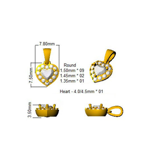 SP5064 — Pendant - 9k Yellow Gold detail