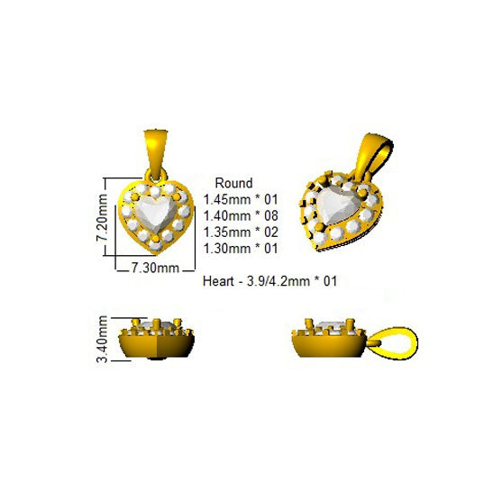 SP5065 — Pendant - 9k Yellow Gold detail
