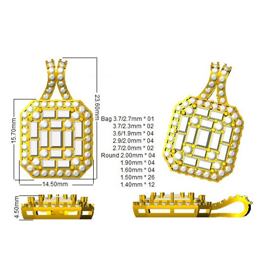 SP5074 — Pendant - 9k Yellow Gold detail