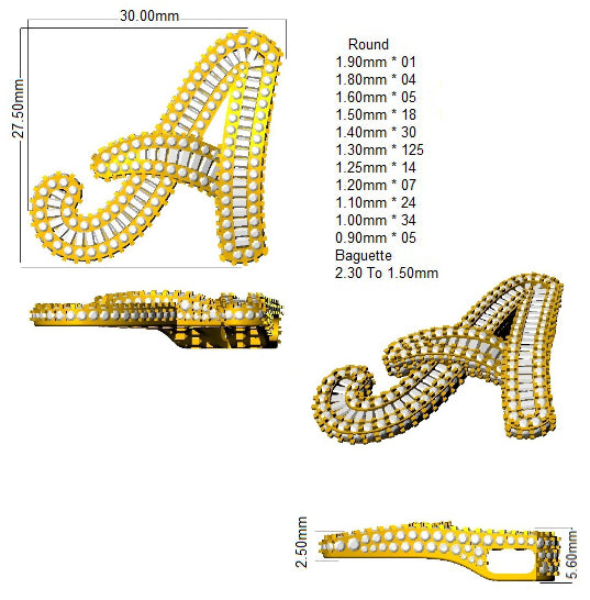 SP5090 — Pendant - 9k Yellow Gold detail