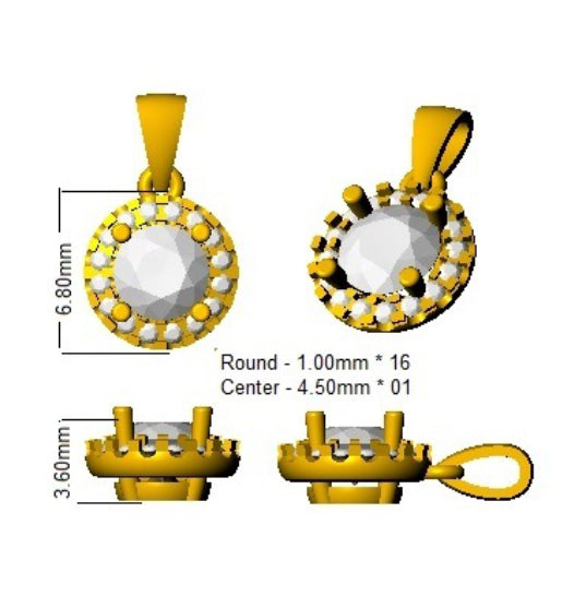 SP5091 — Pendant - 14 KT White Gold detail