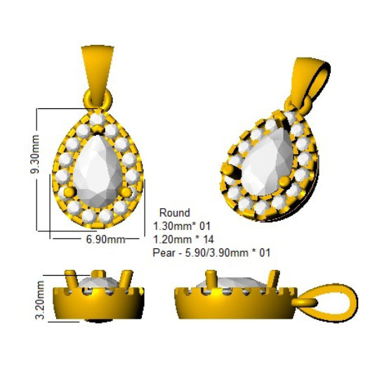 SP5095 — Pendant - 9k Yellow Gold detail