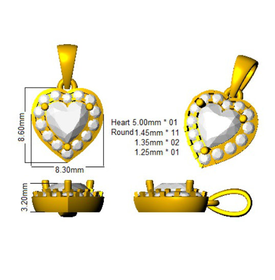 SP5103 — Pendant - 9k Yellow Gold detail