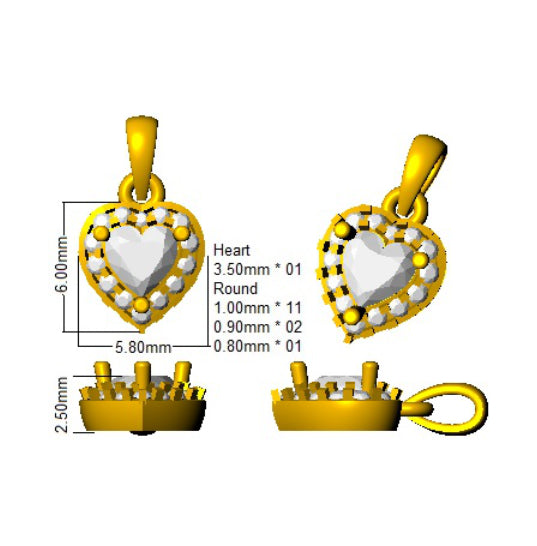 SP5133 — Pendant - 9k Yellow Gold detail