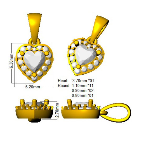 SP5135 — Pendant - 9k Yellow Gold detail