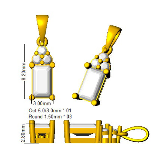 SP5176 — Pendant - 9k Yellow Gold detail