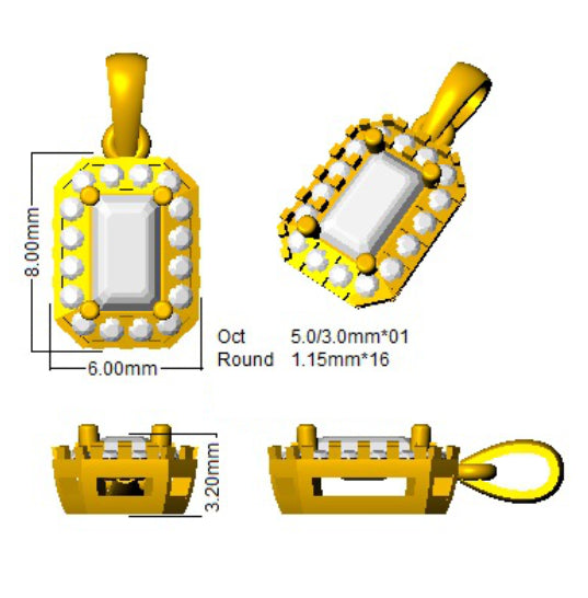 SP5177 — Pendant - 9k Yellow Gold detail