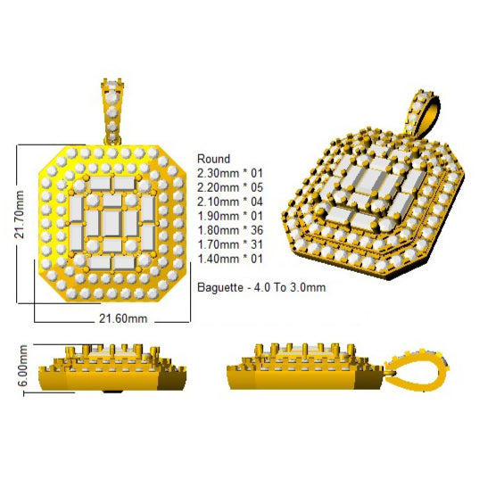 SP5178 — Pendant - 9k Yellow Gold detail