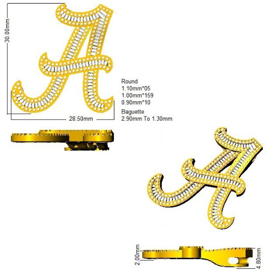 SP5192-A — Pendant - 9k Yellow Gold detail