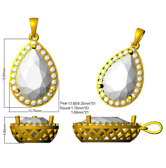 SP5194 — Pendant - 9k Yellow Gold detail