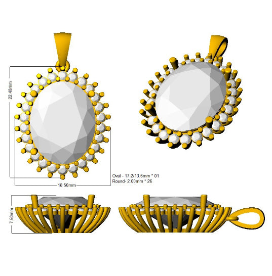 SP5199 — Pendant - 9k Yellow Gold detail
