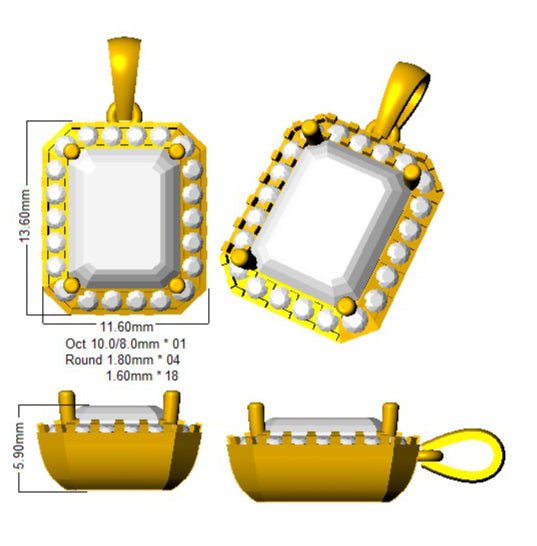 SP5204 — Pendant - 18 KT White Gold detail