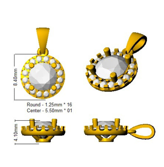 SP5220 — Pendant - 9k Yellow Gold detail