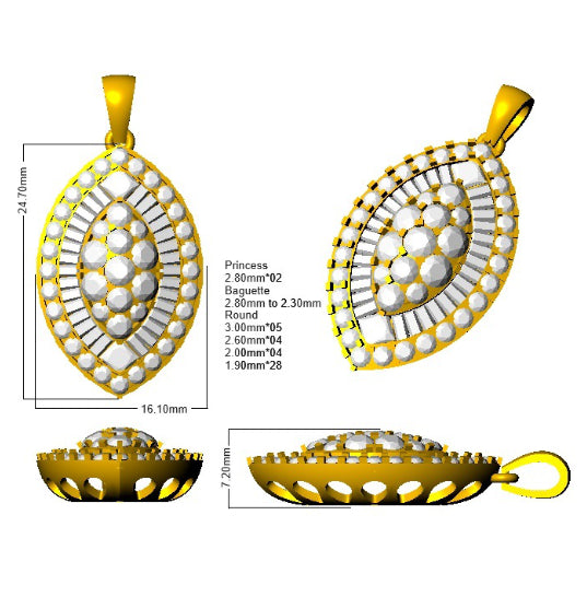 SP5224 — Pendant - 9k Yellow Gold detail
