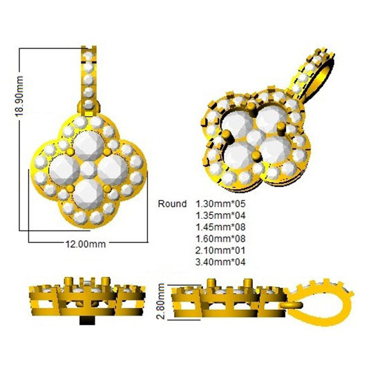 SP5226 — Pendant - 9k Yellow Gold detail