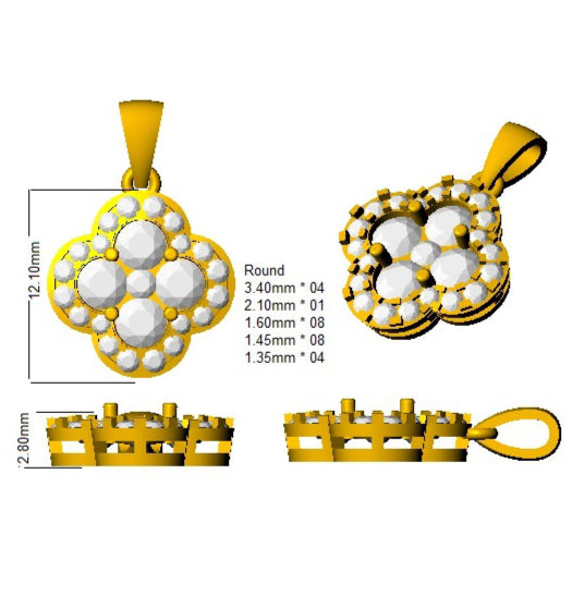 SP5226A — Pendant - 9k Yellow Gold detail