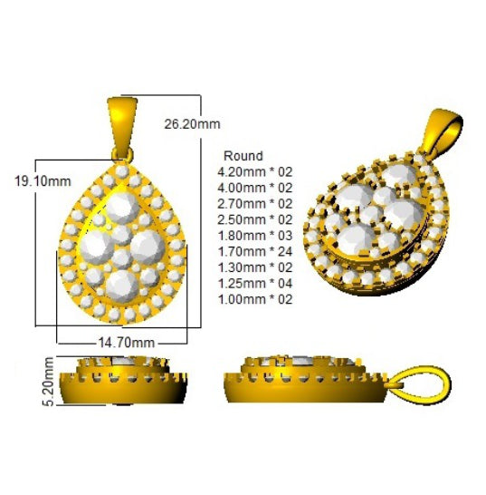 SP5227 — Pendant - 9k Yellow Gold detail
