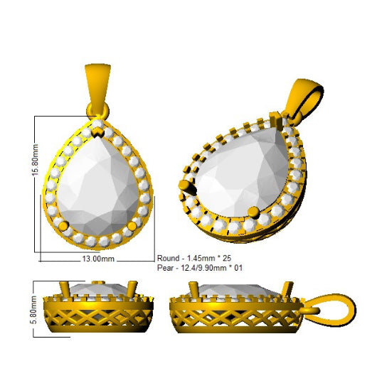SP5229 — Pendant - 9k Yellow Gold detail