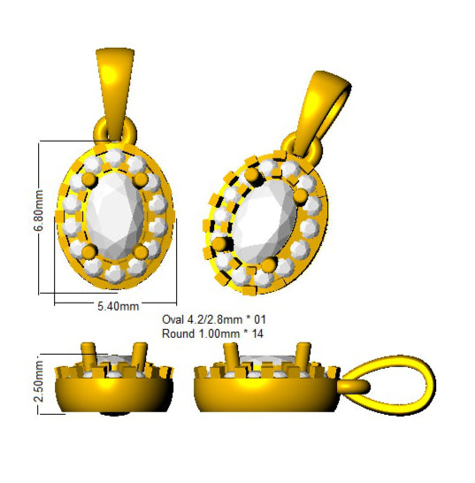 SP5240 — Pendant - 9k Yellow Gold detail