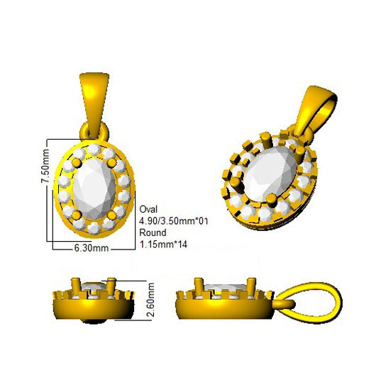 SP5242 — Pendant - 9k Yellow Gold detail