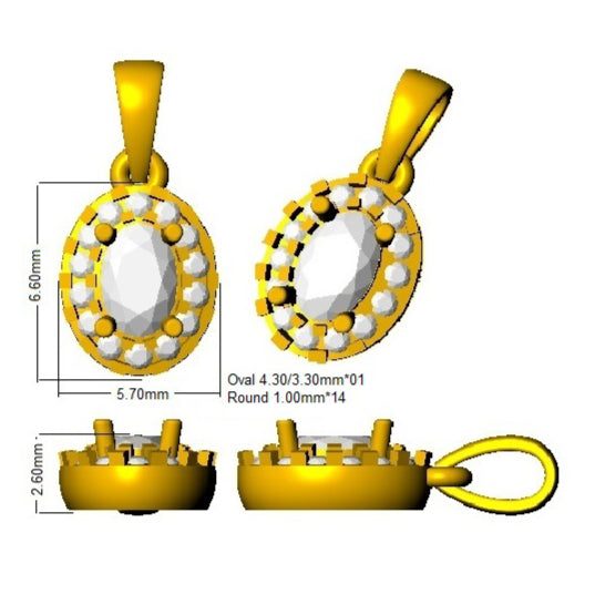 SP5243 — Pendant - 9k Yellow Gold detail