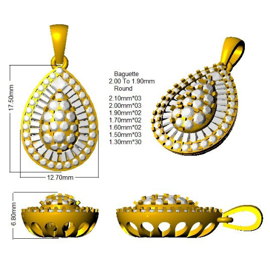 SP5250 — Pendant - 9k Yellow Gold detail